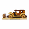 Handcrafted Wooden Vintage Car Model with Pen Holder - "El Salvador" Engraving