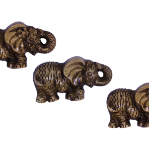 Handmade Gypsum Elephant Wall Figurines Set (Set of 3)