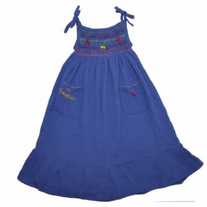 Handmade Casual Children's Dress with Embroidery