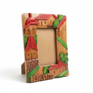 Handcrafted Wooden Photo Frame - Carvings Relief
